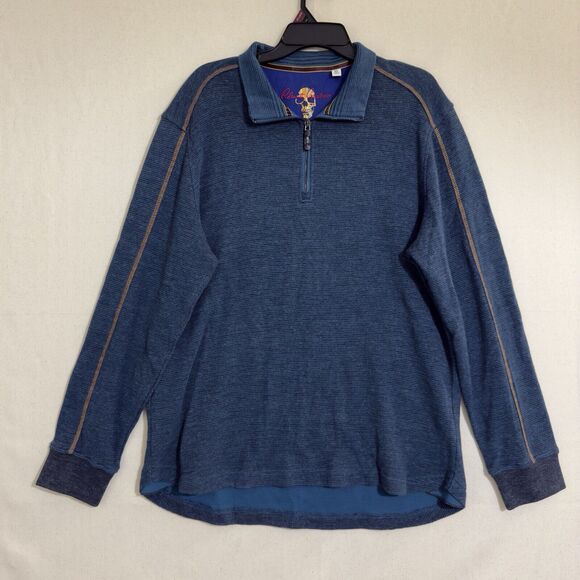 Robert Graham Men's 1/4 Zip Blue Pullover Sweater Size XL - Picture 1 of 8